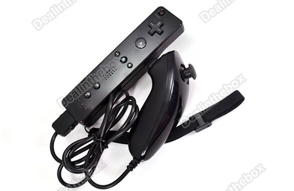 Remote And Nunchuk Controller Set For Nintendo Wii Blk  