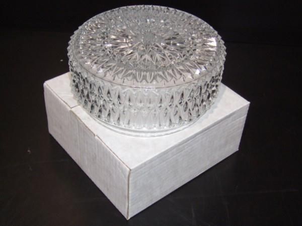 Retro Cut Glass Circular Ceiling Light Shade BNIB  