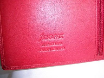 Filofax Belgravia red deluxe leather A5 organizer diary planner  