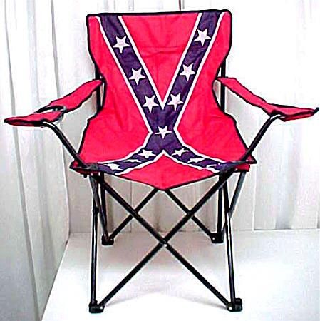 Confederate Flag Nylon Folding Camp Chair Rebel  