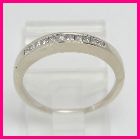 gold princess cut diamond wedding band fashion ring 55 carats