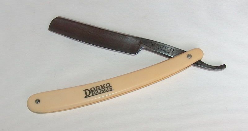 ANTIQUE WWII ERA GERMAN DORKO SOLINGEN STRAIGHT RAZOR  