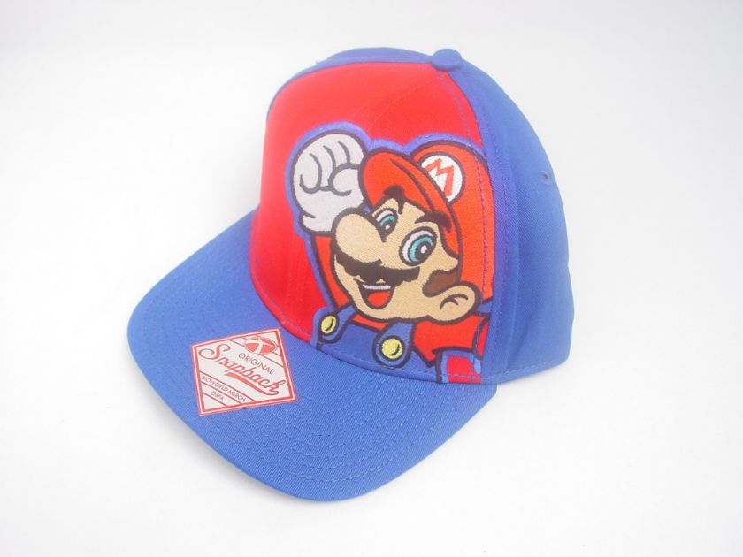 Super Mario Hat Red/Blue Baseball Cap Snap Back Licensed  