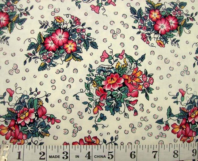 Calico & Chintz Floral Fabric by Bonnie Benn Stratton for Timeless 