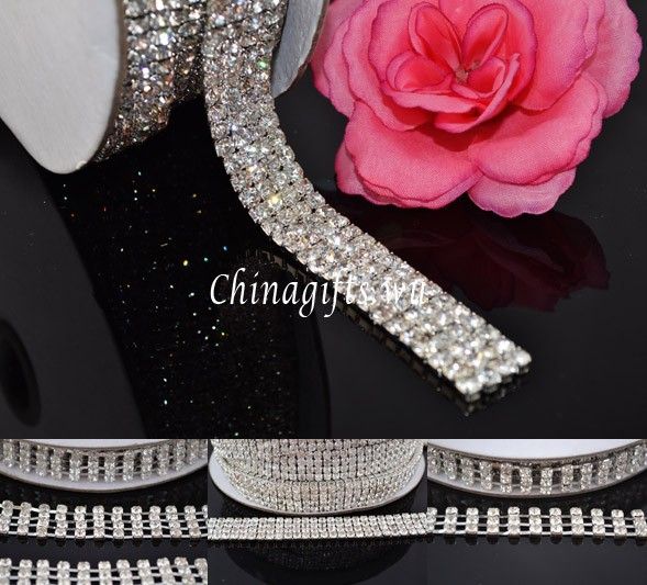   styles Rhinestone Ribbon Wedding Decoration,cake ribbon 1 yard  