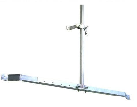 HEAVY DUTY ADJUSTABLE EAVE MOUNT ANTENNA MAST BRACKET  