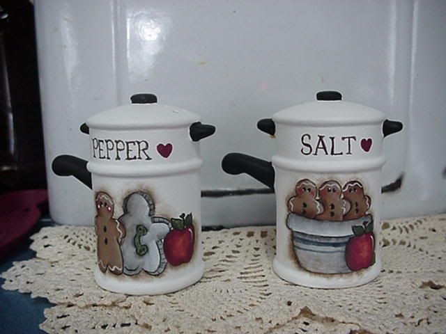 HP~Gingerbread~COFFEE POT~Salt & Pepper Shakers  