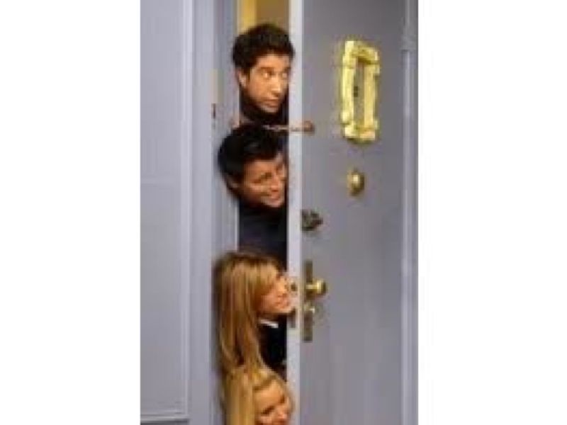   monica s peephole door frame from the hit tv series friends this