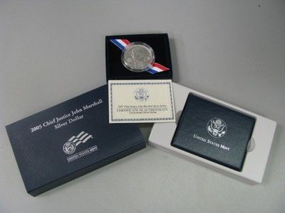 2005 Chief Justice John Marshall Unc Silver Dollar Coin  