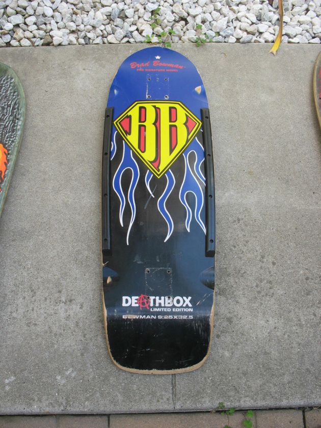 NOS VINTAGE SIMS BRAD BOWMAN DEATHBOX SKATEBOARD DECK  