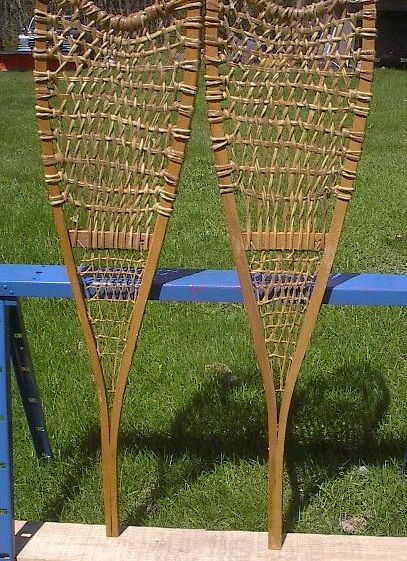 VINTAGE ALASKAN Indian Snowshoes 59x12 GREAT  