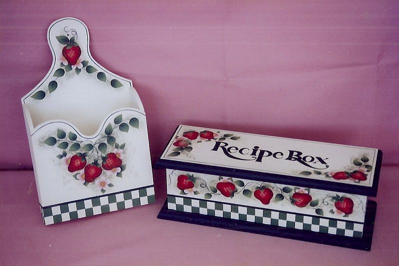 DECORATIVE PAINTING Desgns Recipe Box Bill Box PATTERN  