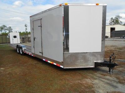   30 8.5X30 HYBRID ENCLOSED CARGO + OPEN UTILITY ATV, CAR HAULER TRAILER