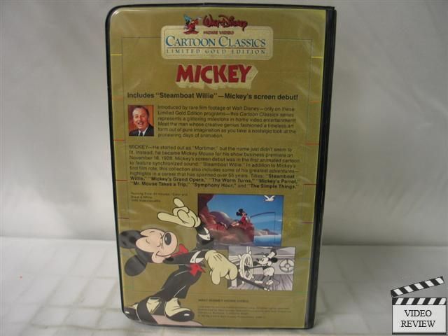 Mickey   Cartoon Classics Limited Gold Edition VHS  