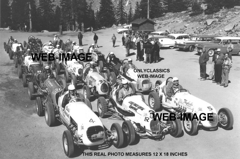1959 PIKES PEAK OPEN WHEEL AUTO RACING HUGE PHOTO  INDY  