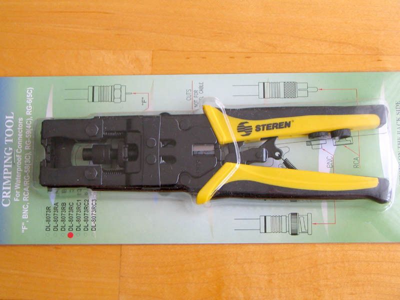 Professional Compression Cable Crimper Tool F BNC RCA  