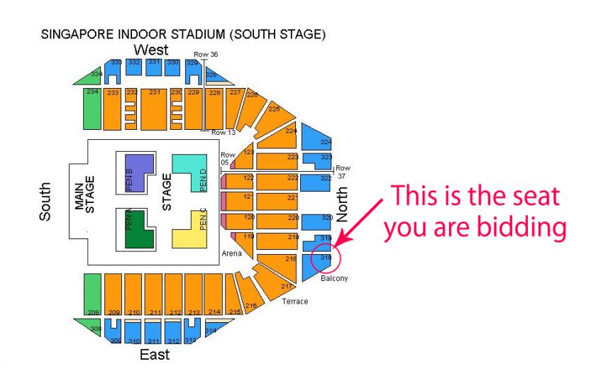   SUPER SHOW 4 CAT2 FACING CENTER Ticket Super Junior World Tour  